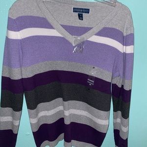 karen scott purple long sleeve